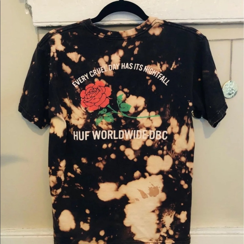 HUF bleach dyed shirt!
